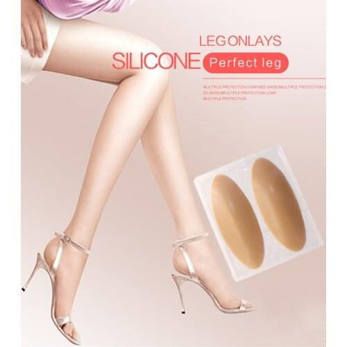 Silicone Leg Onlays Silicone Calf Pads Soft Self-Adhesiv for Crooked or Thin Legs Body Beauty Leg Silicone With Leggings