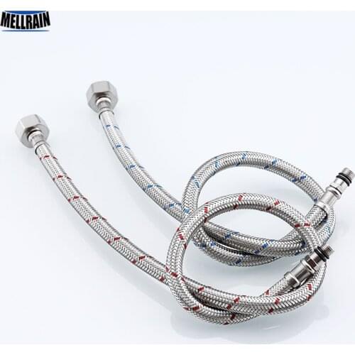 Bathroom and kitchen faucet connector hose stainless steel faucet flexibletube pipe Plumbing Hose 2pcs free shipping