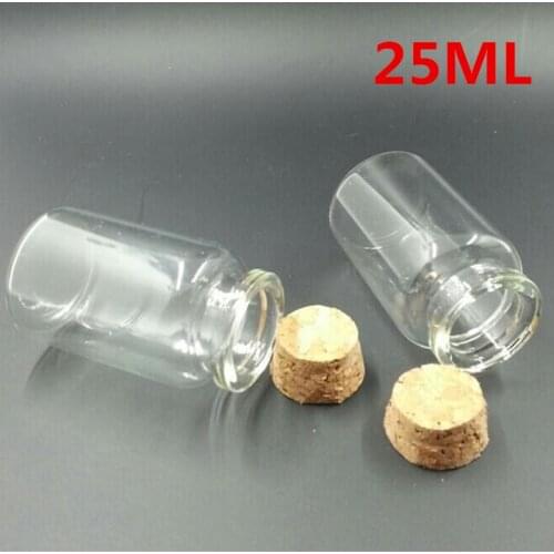 30*60*17mm 25ml Glass Bottles With Cork 50pcs/lot For Wedding Holiday Decoration Christmas Gifts Free Shipping