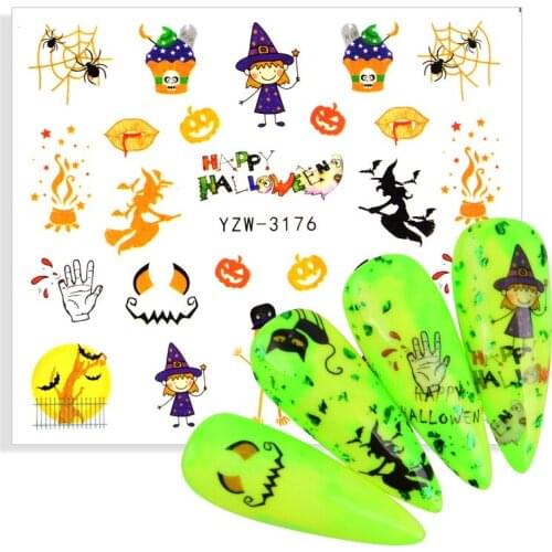 NEW Style Children Nail Sticker Cartoon 3D Nails Stickers With Ins Halloween Christmas Decals New Nail DIY Decoration Tools