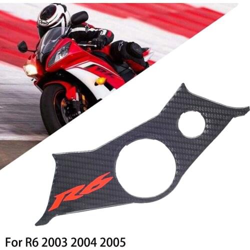3D motorcycle carbon fiber model top three fork clamp self adhesive box case shell for YAMAHA YZF600 R6 2003 2004 2005