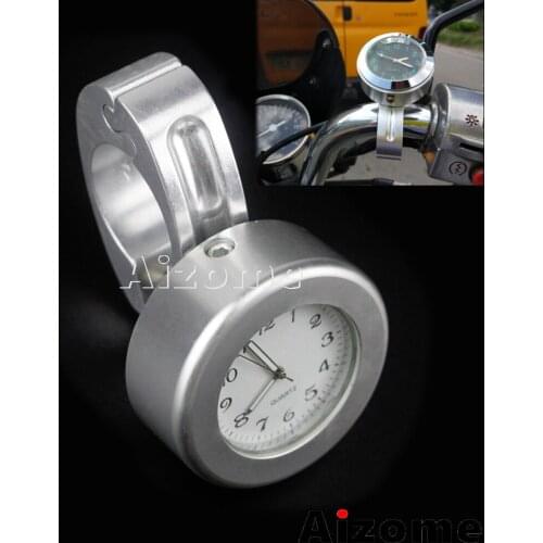 Universal Motorcycle 7/8" 1" Handlebar White Dial Clock Watch For Harley Honda Yamaha Cruiser Cafe Racer Bobber Chopper Custom