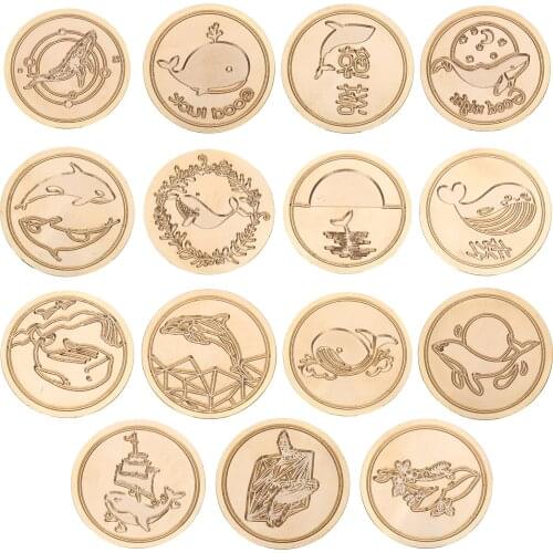 Wax Seal Stamp Whale, Vintage Sealing Wax Stamps 30mm Brass Heads for Envelopes Invitations, Wedding Embellishment, Gift Card