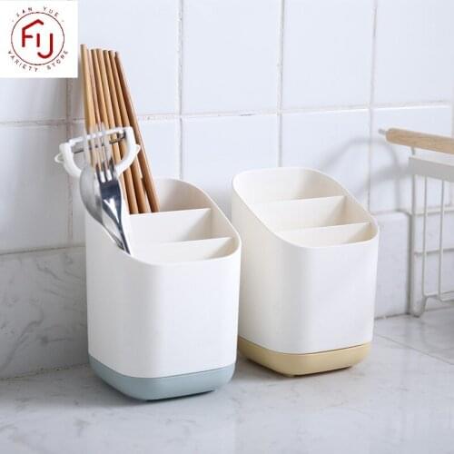 Tableware Knife Fork Spoon Chopsticks Storage Box Cutlery Drain partition Cage Multi-Function Utensil Holder Kitchen Organizer