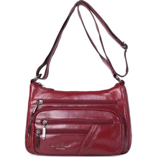 Fashion Shoulder Bags Luxury Handbags Genuine Leather Messenger Bags for Women Cowhide Crossbody