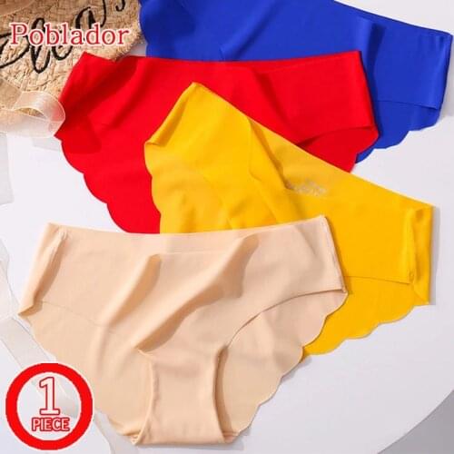 Womens Underwear Sexy Panties For Women Ruffles Briefs Female Sports Panties Seamless Lingerie Silk Underpants Plus Size S-XXL