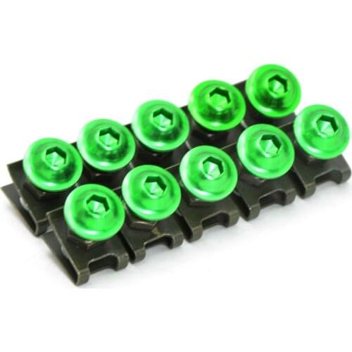 10 piece CNC Aluminium 6MM Motorcycle Body Fairing Bolts Fastener Clips Screw Sportbike FOR Honda 1999-2000 CBR 600 F4 2001-2006