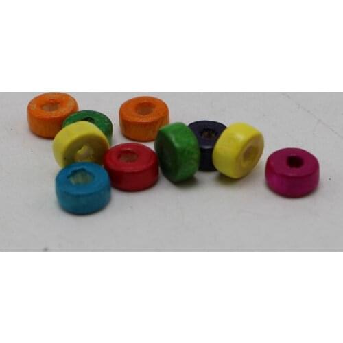 1000 Mixed Color 6X3mm Wood Column Heishi Beads~Wooden Beads