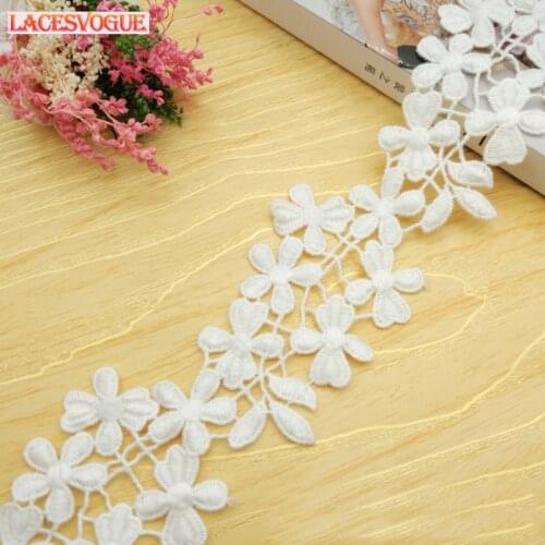 19yards 5cm Cotton embroidery Lace ribbon Handmade DIY material Garment needlework sewing accessories Clothing edge fabric 426
