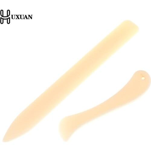 2Pcs/Set Bone Folder Craft Tools Pastic Open Leather Knife For Leather Scoring Folding Creasing Paper Home Handmade Accessories