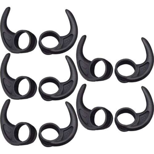5 Pairs Silicone Earbud Hooks Earphone Sport Grips Flaps W-ings Adapters Eartips For In-ear And Channel Headphones