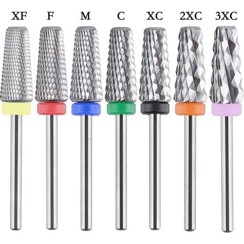 5PCS Multi-function 100% Carbide Nail Drill 5in1 Edition Slim&Cross Professional Nail Drill Bit for Electric Nail Drill Machine