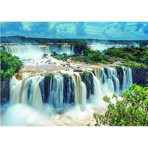 Diamond Mosaic Full Squarer/Round Diamond Embroidery waterfall 5D Diamond Painting landscape Rhinestone Decor DIY Paintings KL19