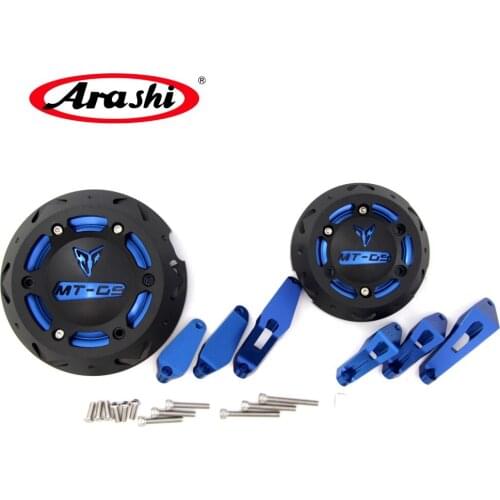 Arashi 1Pair For YAMAHA MT-09 2014-2016 CNC Motorcycle Engine Crash Pad Cover Falling Protector Sliders Guard MT 09 MT09 FZ-09