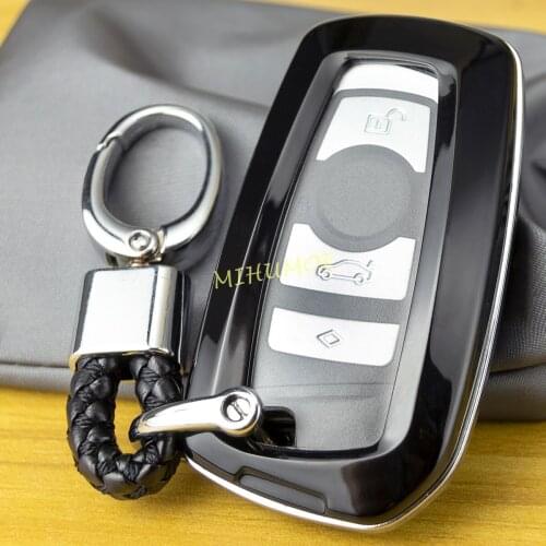 For BMW X3 X4 F20 F22 F30 F31 F34 F32 F36 F10 F11 F06 F25 F26 F80 F87 Car Key Chain Ring Fob Case Cover Shell Black