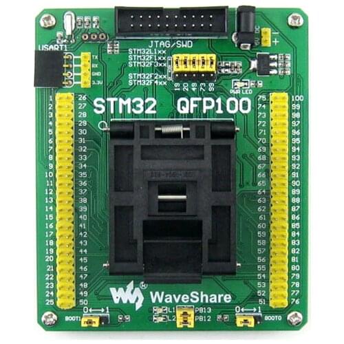STM32-QFP100 QFP100 TQFP100 FQFP100 PQFP100 STM32 Yamaichi IC Test Socket Adapter 0.5mm Pitch