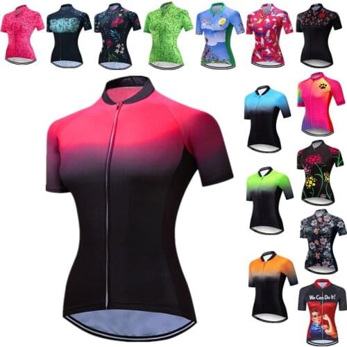 Weimostar Uniform Cycling Jersey Women Short Sleeve MTB Bike Jersey Tops Summer Bicycle Shirt Road Cycking Clotihng Maillot
