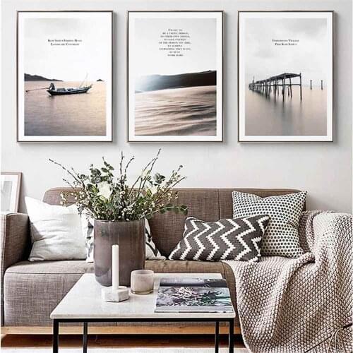 HAOCHU Deserts Trestle Bridge Canvas Painting For Living Room Home Decor Painting Print Poster Simple Nordic Wall Picture