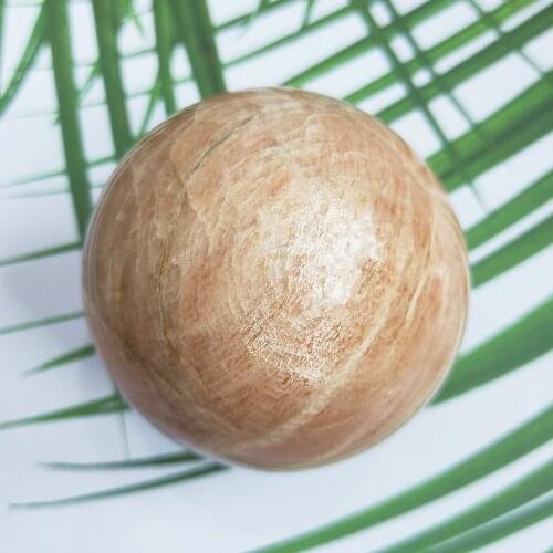 Crystal sphere Natural orange moonstone quartz gemstone ball Reiki healing 4-8cm