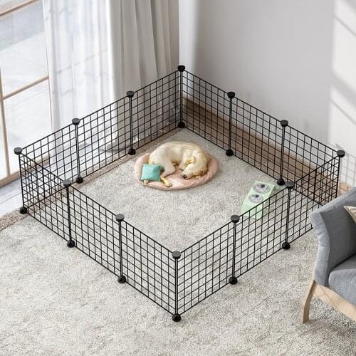 Pet Playpen Iron Fence Foldable Indoor Puppy Kennel House Exercise Training Puppy Kitten Space for Dog rabbits guinea pig Cage