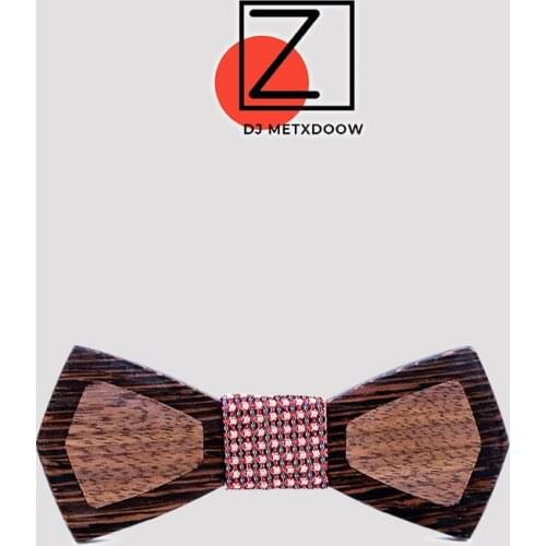 Fashion Party Wooden Bow Tie Adult Individual Patchwork Design Wedding Wood Ties For Men Factory Wholesale Gravata Borboleta