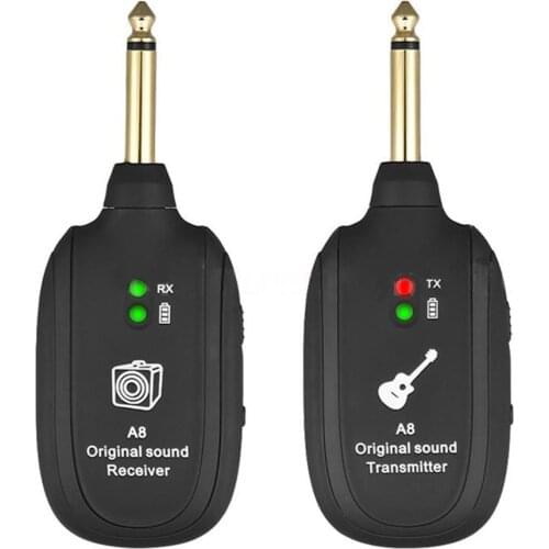 2021 New Guitar Wireless System Transmitter Receiver Built-in Rechargeable wireless guitar transmitter