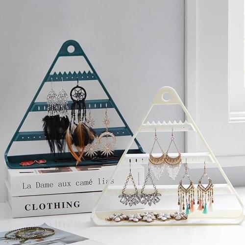New arrival Triangle Jewelry Earring Simple Organizer Display Hanger Solid Color Jewelry Show Display Holder Stand Rack Holder
