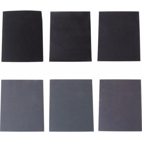 OOTDTY 100/240/400/600/1000/2000 Grit Aluminium Oxide Wet & Dry Abrasive Sanding Paper