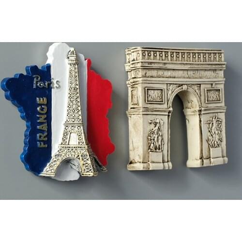 Paris France Eiffel Tower triumphal arch European refrigerator magnetic fridge magnets world tourist souvenir collection gifts