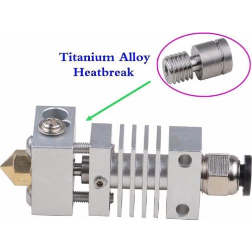 All Metal Hotend Kit with Titanium Alloy Thermal Heat Break For CR-10 3D Printer