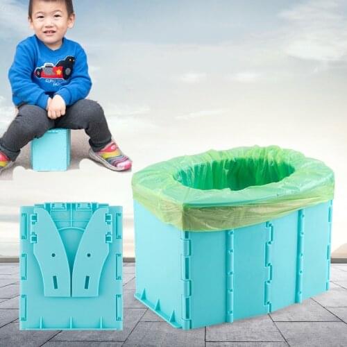 Portable Baby Potty Toilet Seat Car Outdoor Travel Camping Kids Potty Training Seat Childrens Folding Potty Toilet