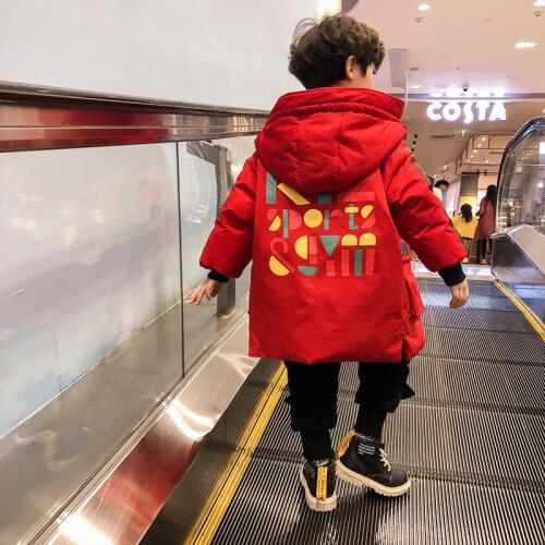2021 NEW High Quality Winter Child Boy Down Jacket Parka Big Girl Thicking Warm Coat 2 3 4 5 6 Year Light Hooded Outerwears