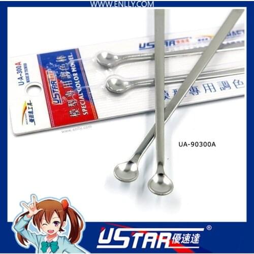 Ustar 90301 Large Size Model Stainless Steel Stirrers (2pcs) For Scale Model Modeler Craft Tools Coloring Hobby Accessory