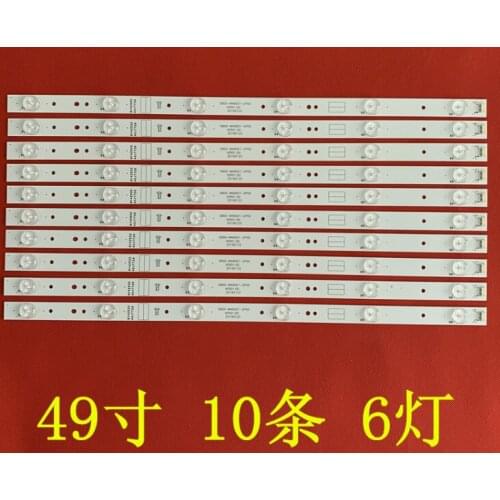 LED backlight bar 6 lamp for Skysorth 49" TV 5800-W49001-1P00 5800-W49001-2P00 49E3000 49E6000 49E360E/5ERS 49E3500 49E350E