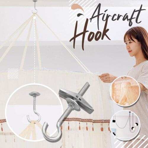 Aircraft Expansion Hanging Hooks Universal Multi-use Hooks For Hanging Load-Bearing Aluminum Alloy Poster Lantern Ceiling Hooks