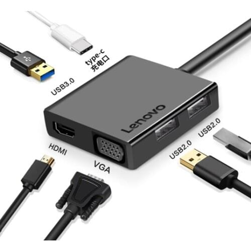 6 in 1 USB C Hub to USB 3.0 HDMI 4K VGA for MacBook Pro Xiaomi Asus Lenovo Laptop Huawei Mate 10 20 Matebook Type C Devices C120
