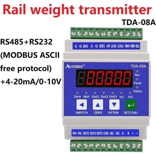 DC10V-30V Track high-precision weighing sensor transmitter weight transmitter module 485 communication transistor output TDA-08A