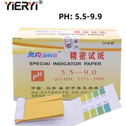 Yieryi 100 pcs 80 PH Strips 5.5-9.0 Litmus Paper PH Tester Papers Universal Indicator Paper Test for Water Aquarium