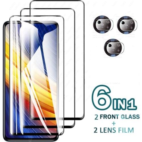 Tempered Glass For Xiaomi Poco poko pocco f3 M3 X3 NFC Poco F3 x3 Pro Screen Protector Camera Lens Film For Poco X3 Pro Glass