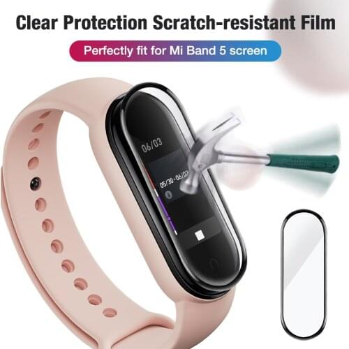 Protective Film Scratch-resistant Film Clear Protection Film Protector For Mi Band 5 Gel Composite Material