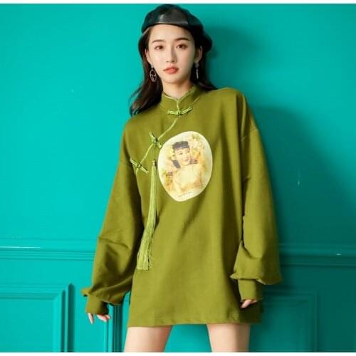 Cheongsam Gothic Clothes Woman Traditional Chinese Dress Qipao Short Vintage Robe Femme 2020 Harakuju Oriental Dress 10078