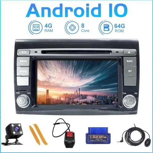 ZLTOOPAI Android 10 For Fiat Bravo 2007-2012 Auto Radio Stereo Head Unit GPS Navigation Car Multimedia Player DVD CD SWC IPS