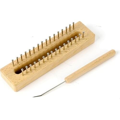 1 Set Wood Knitting Loom Hook Weaving Crafts Make Tool For Hats Scarved Bag Toy Blankets Needle Needlework Accessories 27*16cm