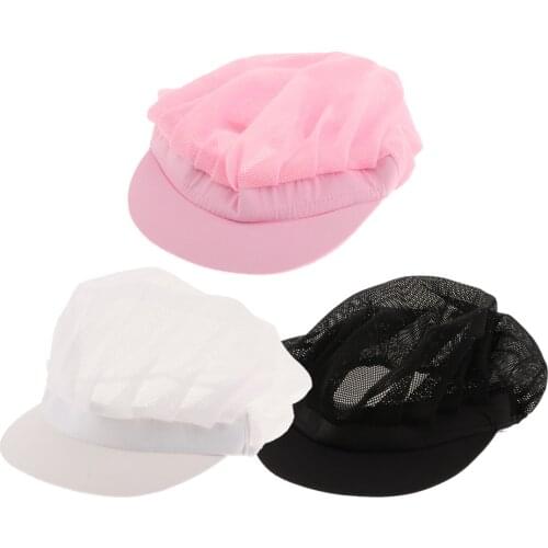 3xMesh Cook Adjustable Men Women Kitchen Baker Chef Elastic Cap Hat