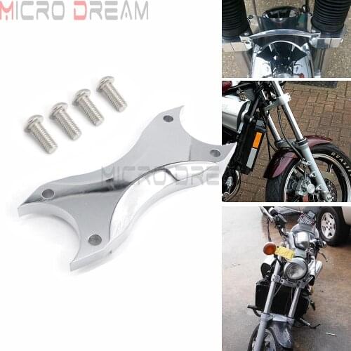 Aluminum Motorcycle 3D Fork Brace VFBVMXI5 VFBVMXJ3 For Yamaha V-Max VMX1200 Polished Front Fork Tube Adjustable Block 1993-2007