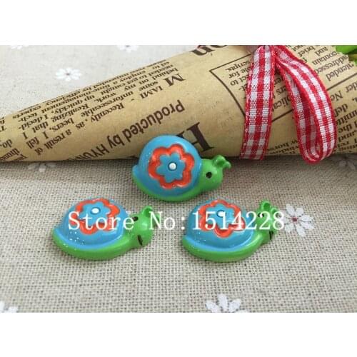 Free shipping!Resin cute snail.Resin Flatback Cabochon for phone decoration ,DIY 19*28mm
