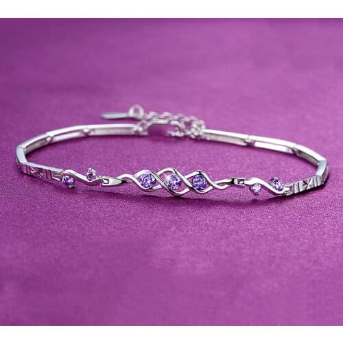 Authentic S925 Sterling Silver Angel Heart Bracelet Bangle For Women Girl Lady Wedding Birthday Gift