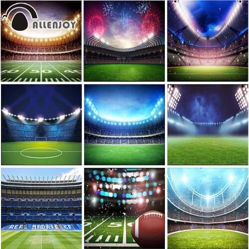 Allenjoy Super Real Madrid photography Background Football Field Soccer Game Sport Competition Party Photocall Photophone Studio