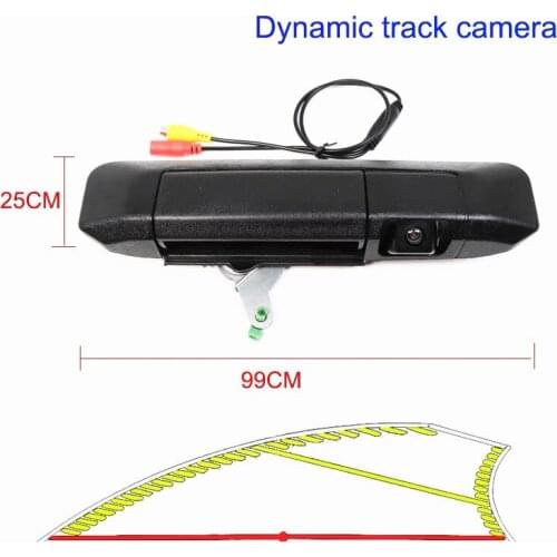 HD 1080P Dynamic Trajectory Car Parking Rear View Trunk Handle Camera For Toyota Tacoma