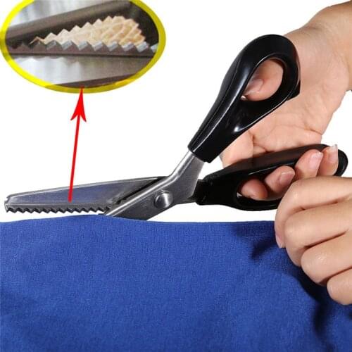 DIY Necessaries Cloth Sample Fabric Scissors Pinking Shears Scissors Sewing Fabric Craft Dressmaking Tailor Patchwork Hand Tool